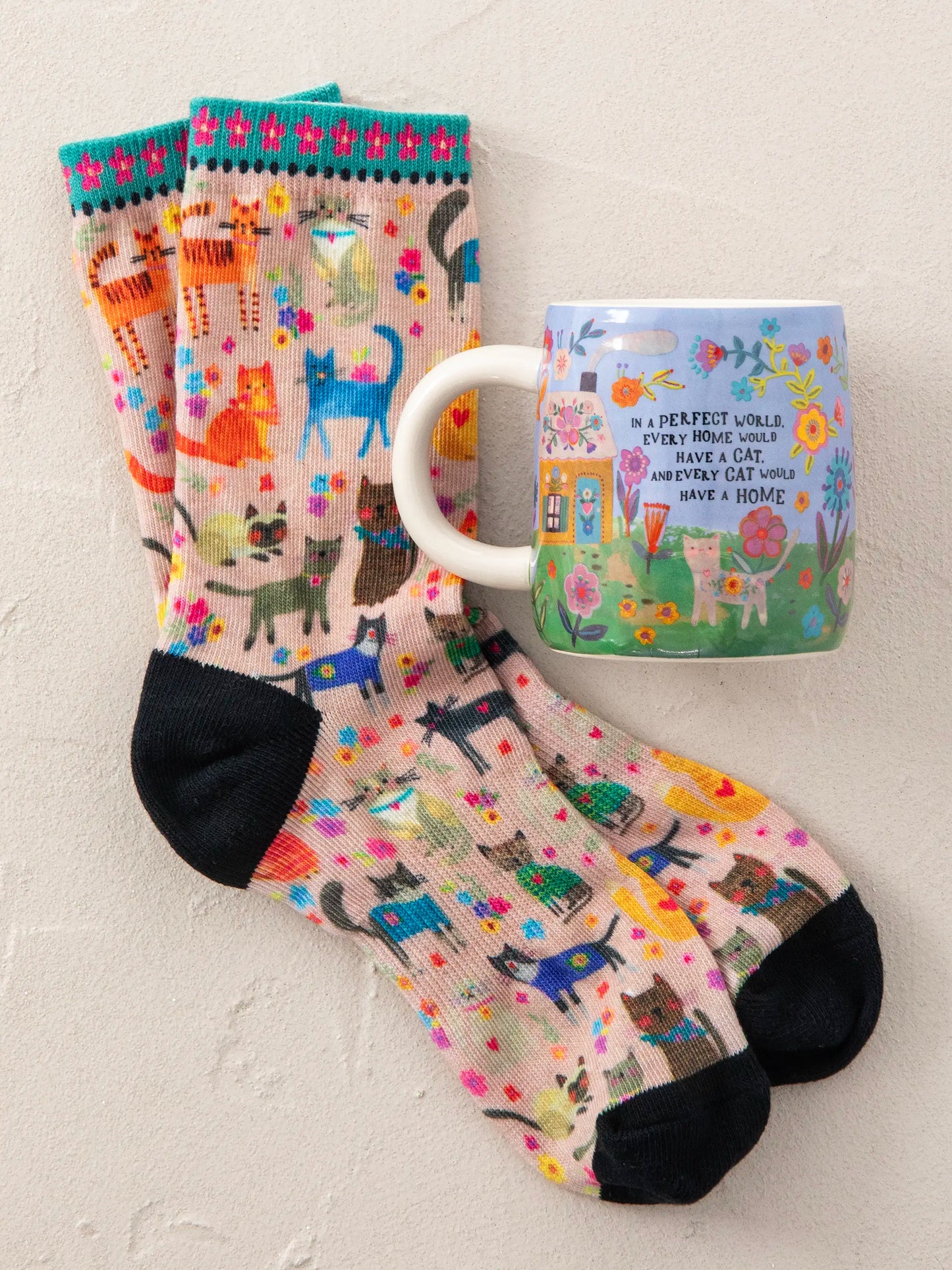 Mug & Sock Set - Every Cat Has A Home