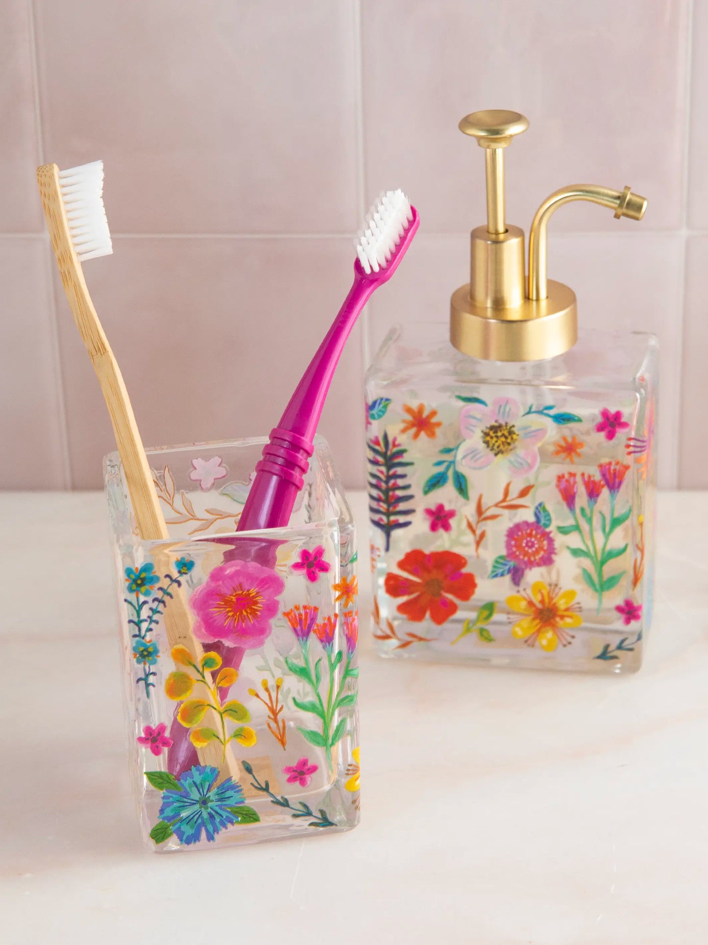 Bath Tumbler - Floral