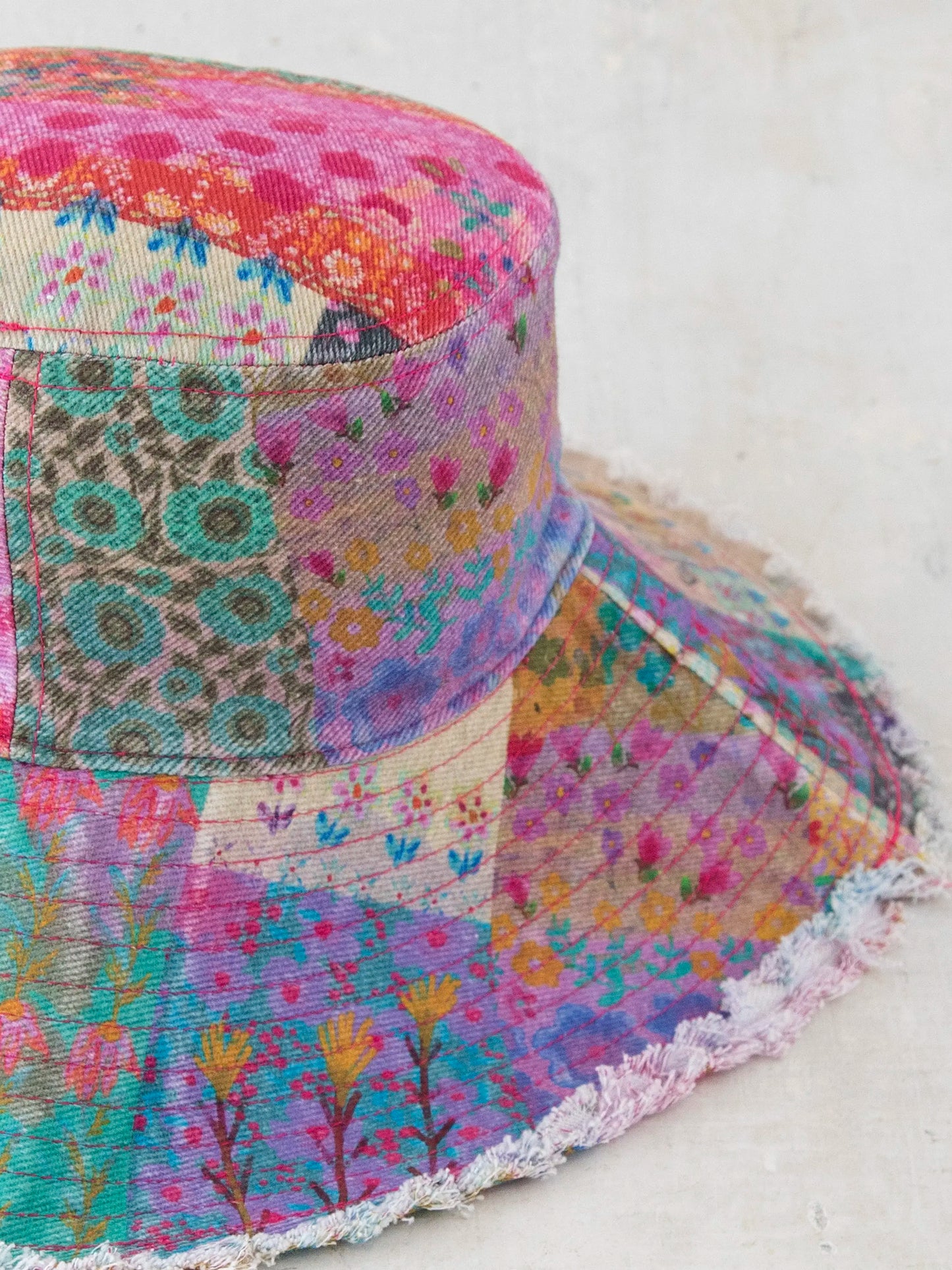Sandy Days Bucket Hat - Watercolor Patchwork