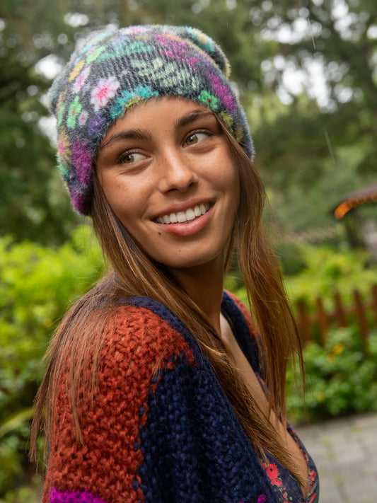 Cashmere-like Beanie - Dark Teal