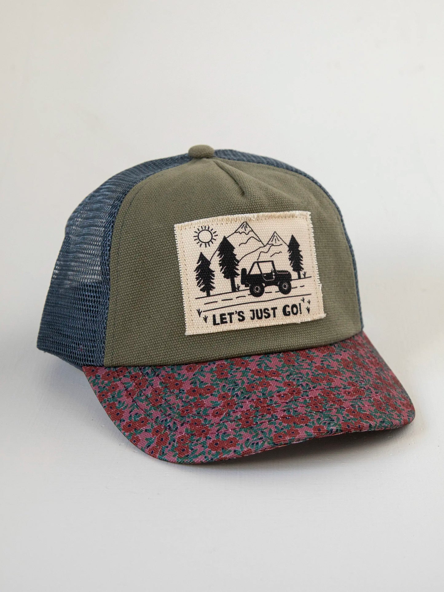 Canvas Trucker Hat - Let's Just Go Mountains