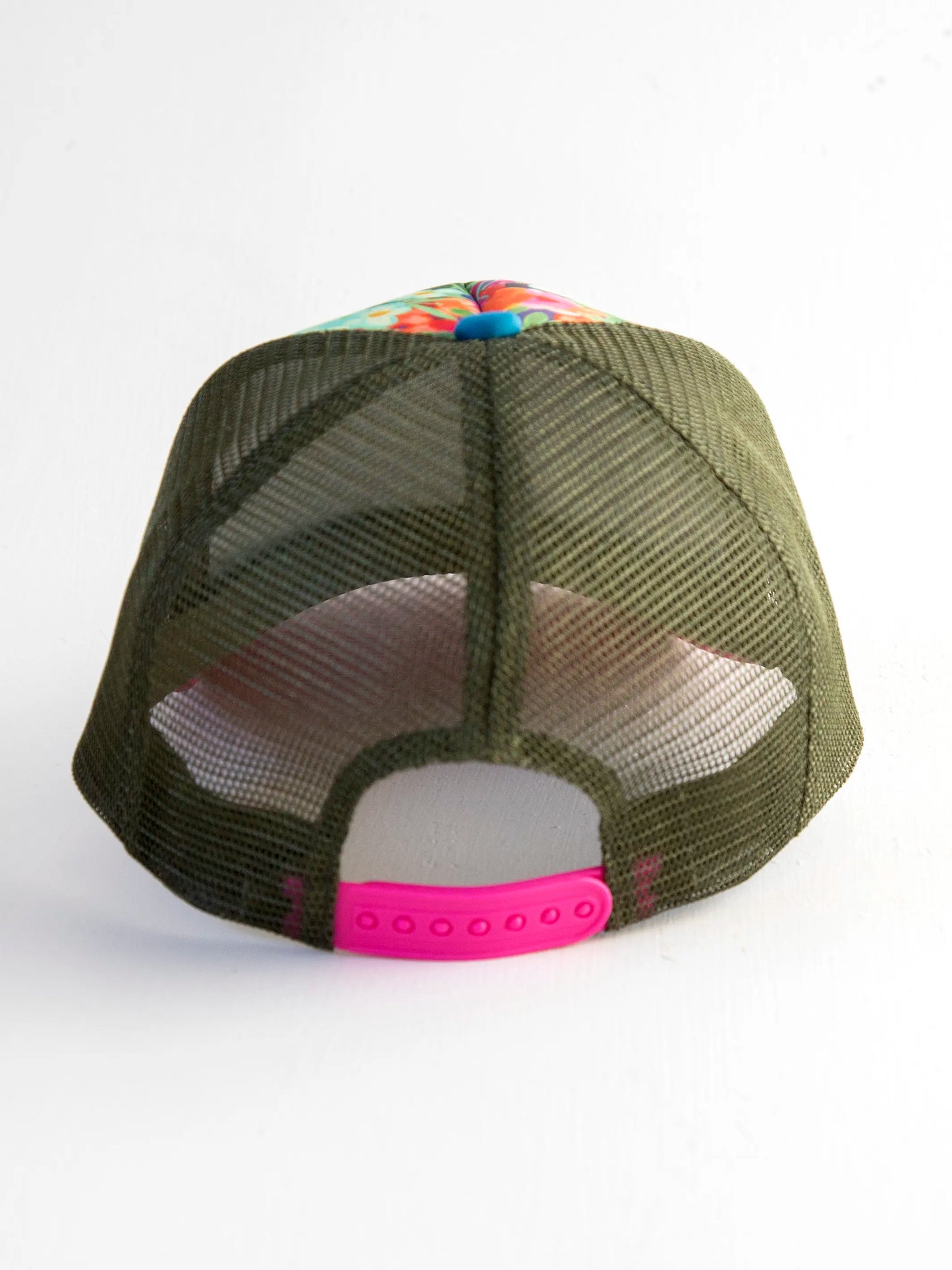 Adjustable Trucker Hat - Pink Painted Garden