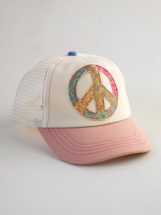 Canvas Trucker Hat - Peace Sign