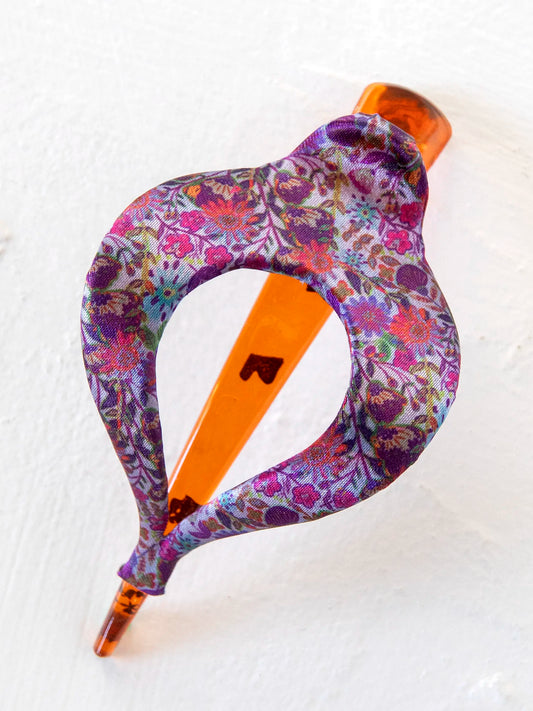 Boho Clip - Satin Dark Purple