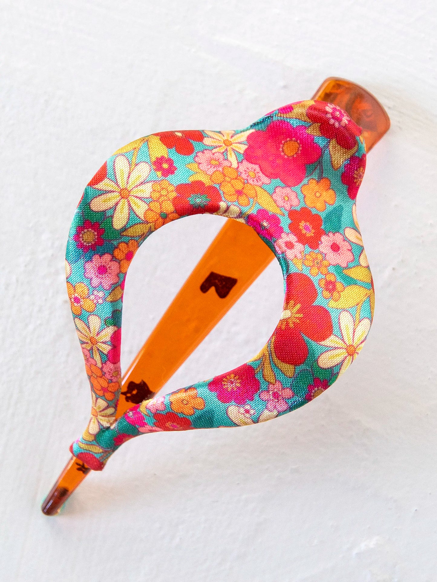 Boho Clip - Satin Turquoise Pink