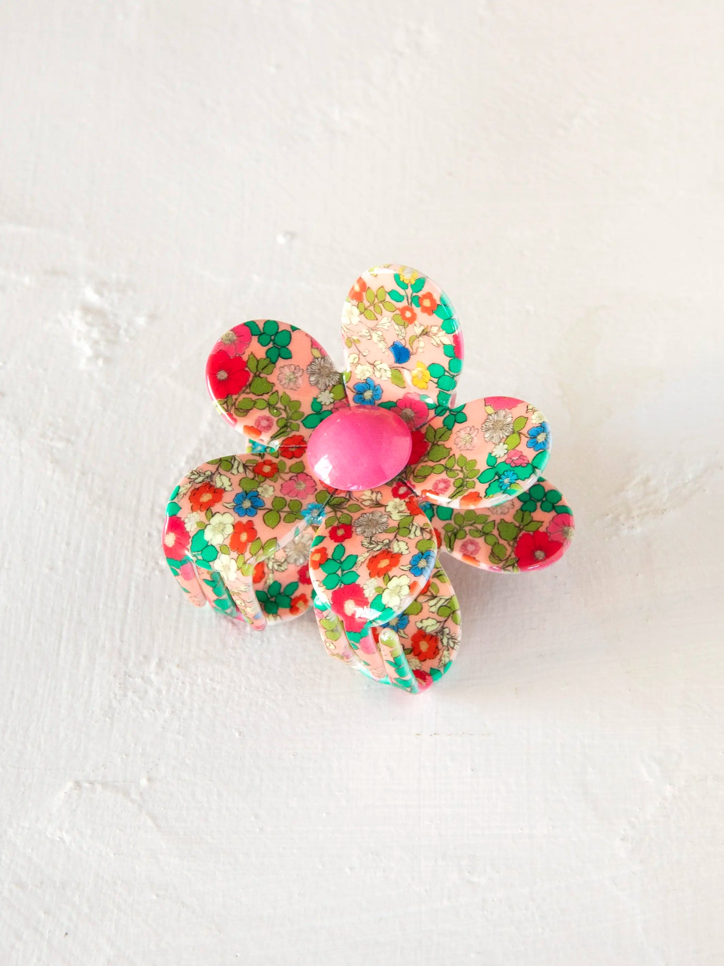 Daisy Flower Hair Clip - Peach Floral