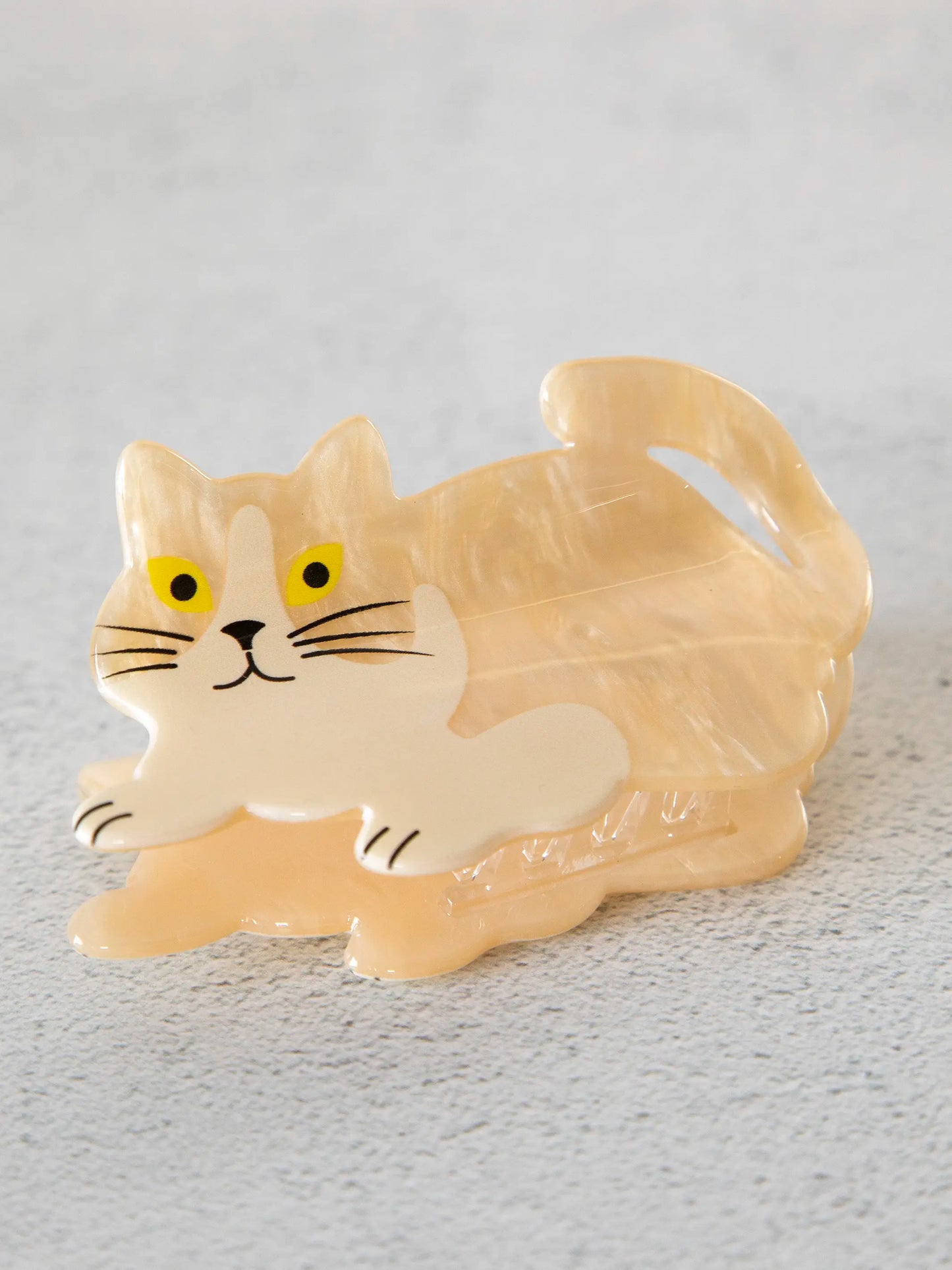 Icon Hair Claw - Cream Cat