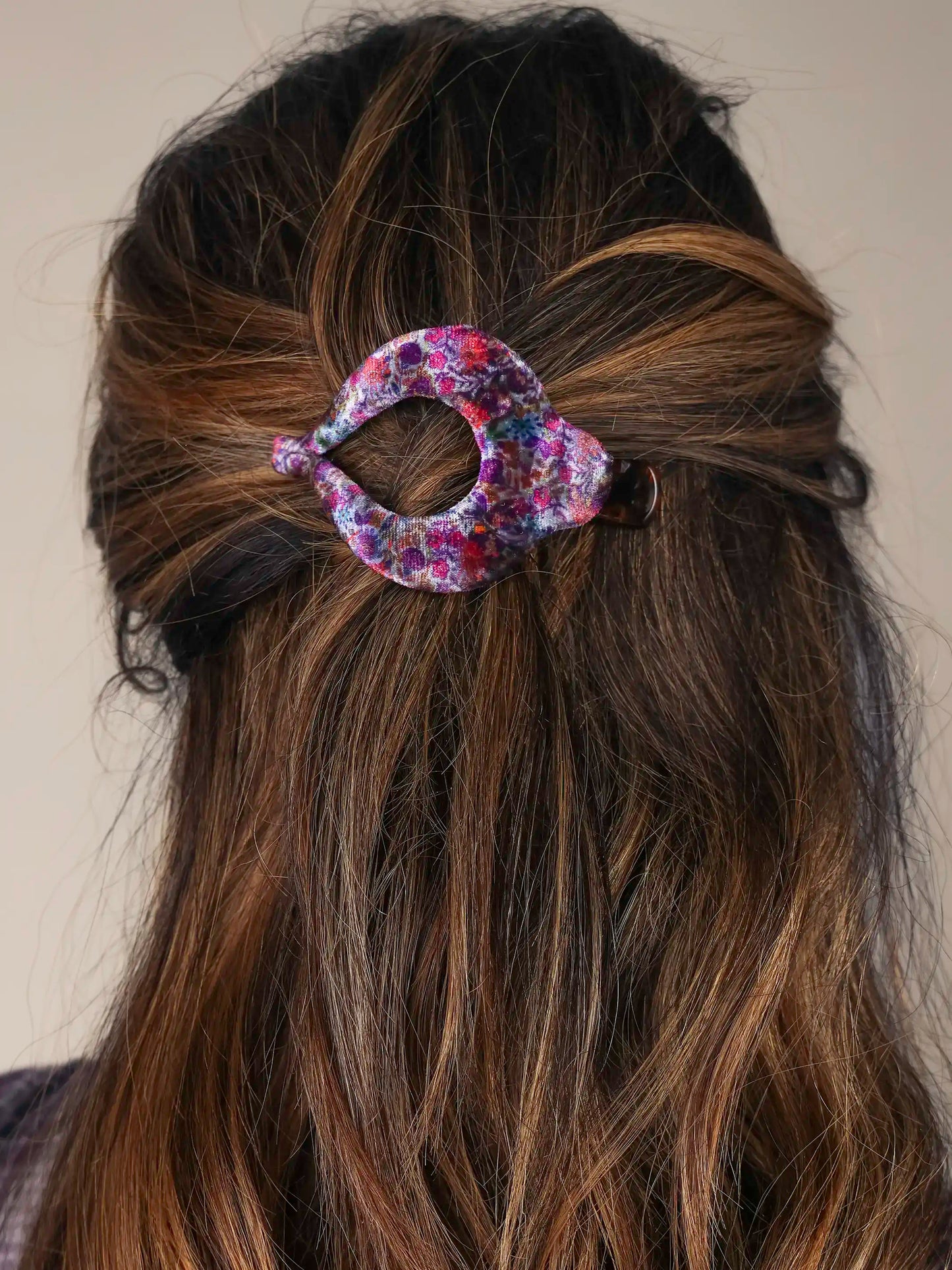 Boho Clip - Velvet Dark Purple Neon