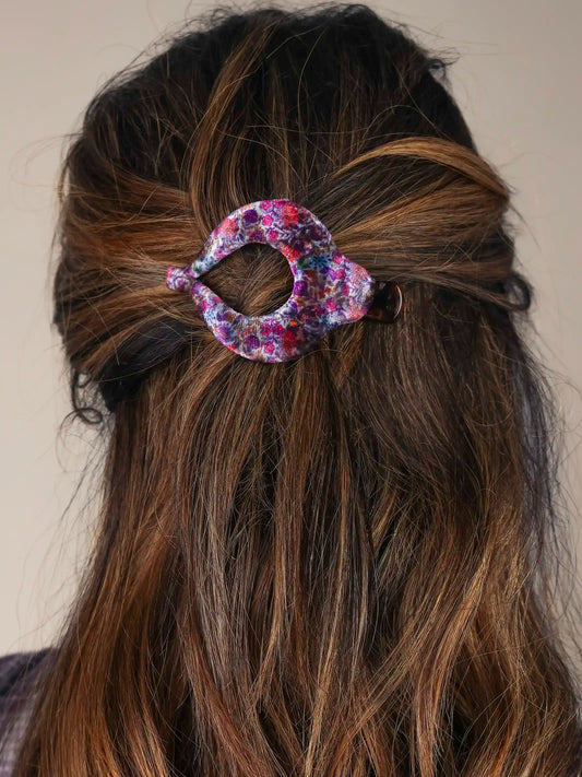 Boho Clip - Velvet Dark Purple Neon