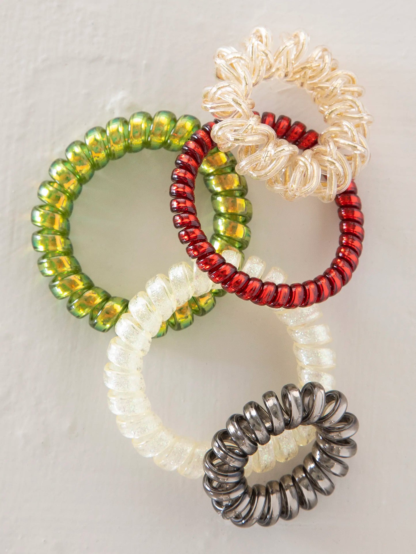 Barcelona Hair Bands, Set of 5 - Green