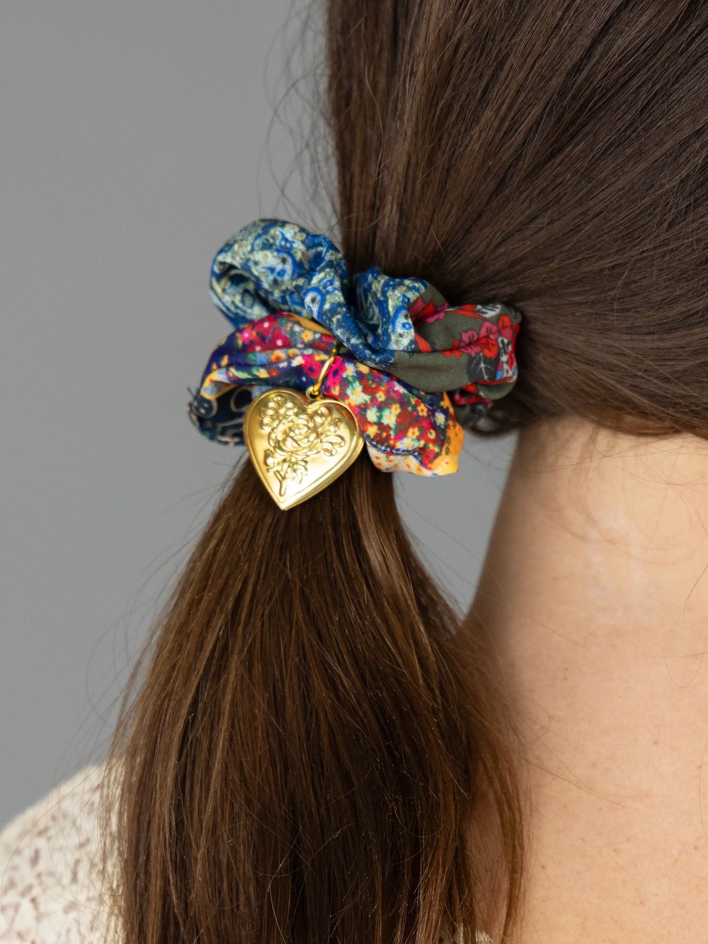 Locket Scrunchie - Bright Patchwork