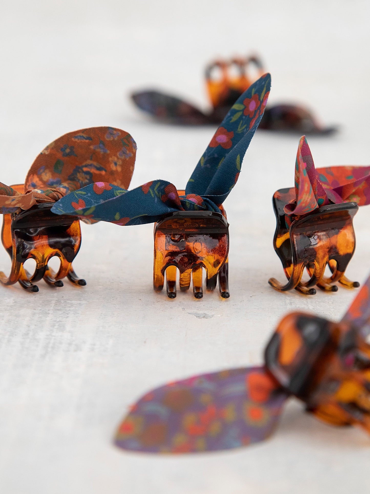 Mini Hair Claw Clips, Set of 5 - Multicolored