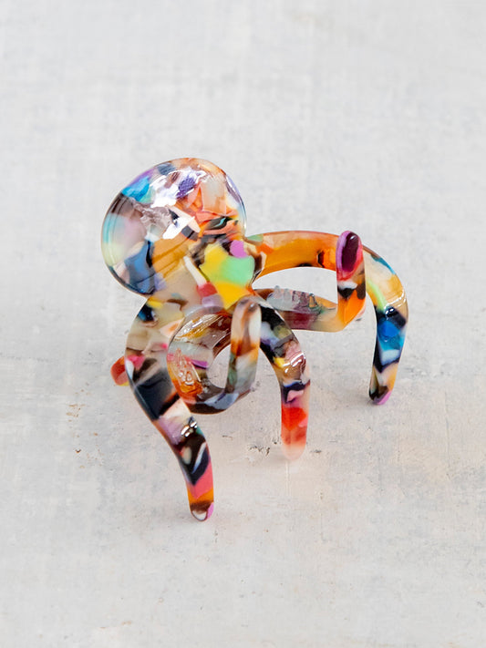 Octopus Hair Claw Clip - White Multi