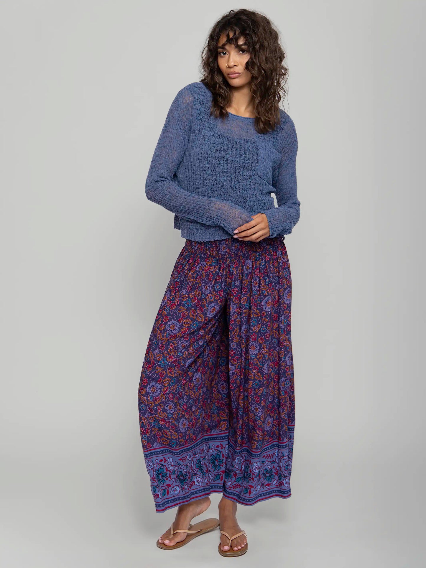 Patti Layering Sweater - Heather Blue