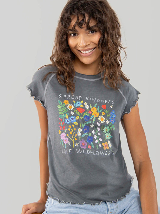 Lily Cotton Short Sleeve Tee Shirt - Spread Kindness