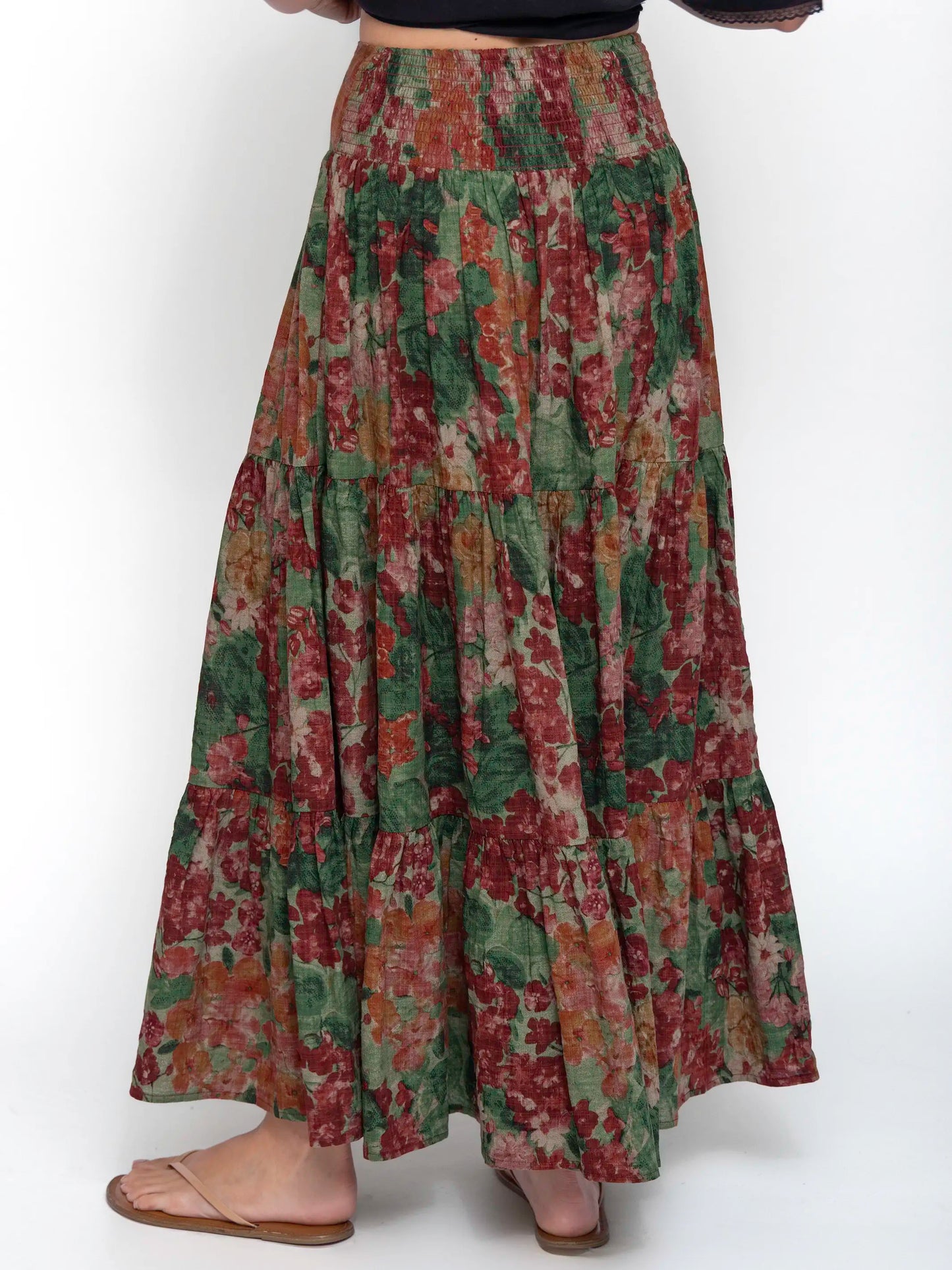 Hanna Convertible Maxi Skirt - Painted Floral Blooms