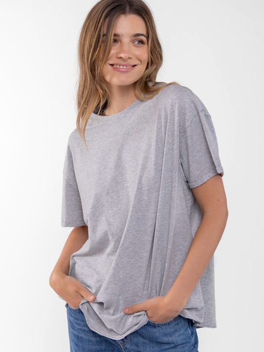 Take It In Cotton Tee - Heather Grey