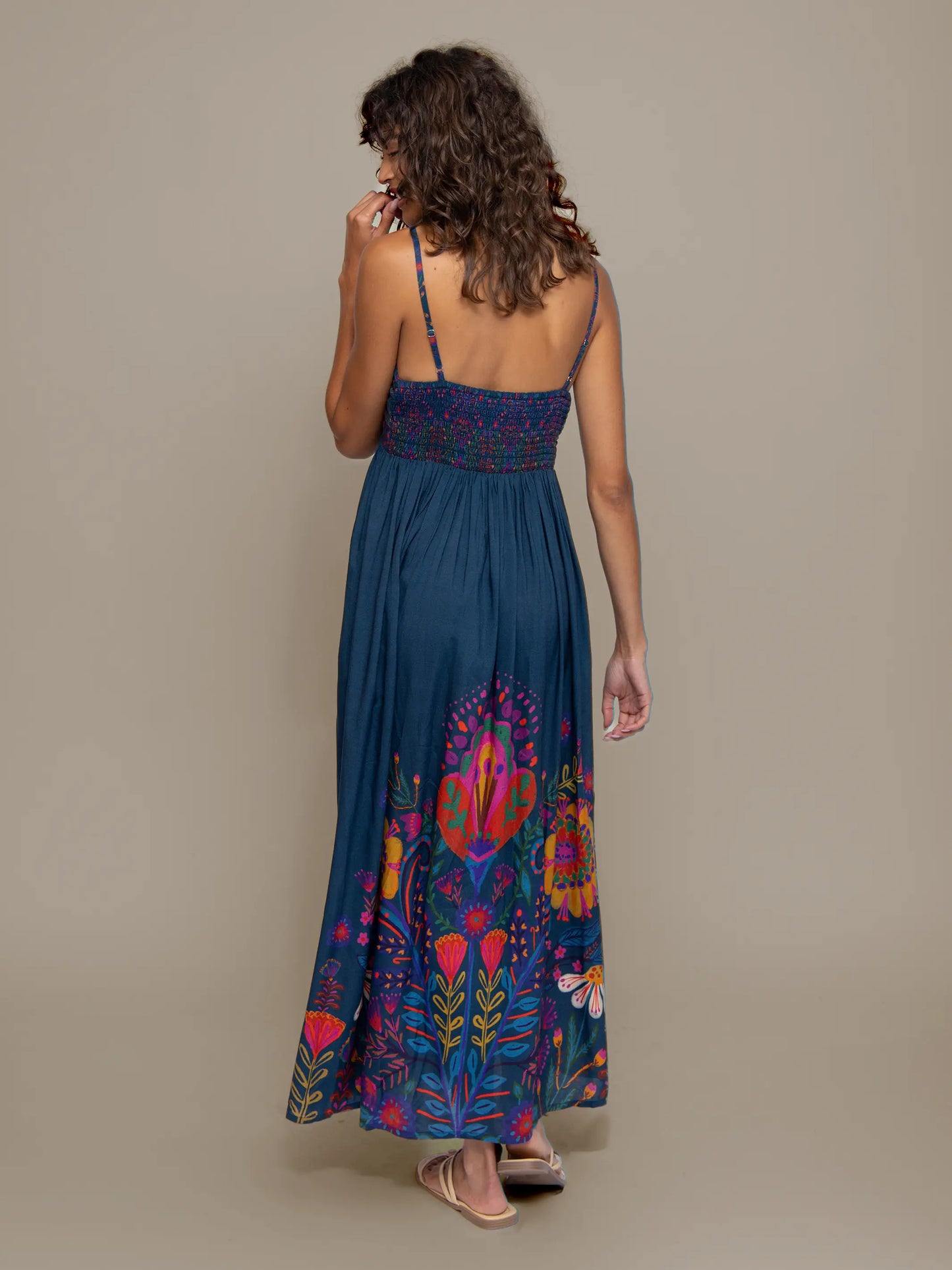 Bailey Maxi Dress - Navy Folk Garden