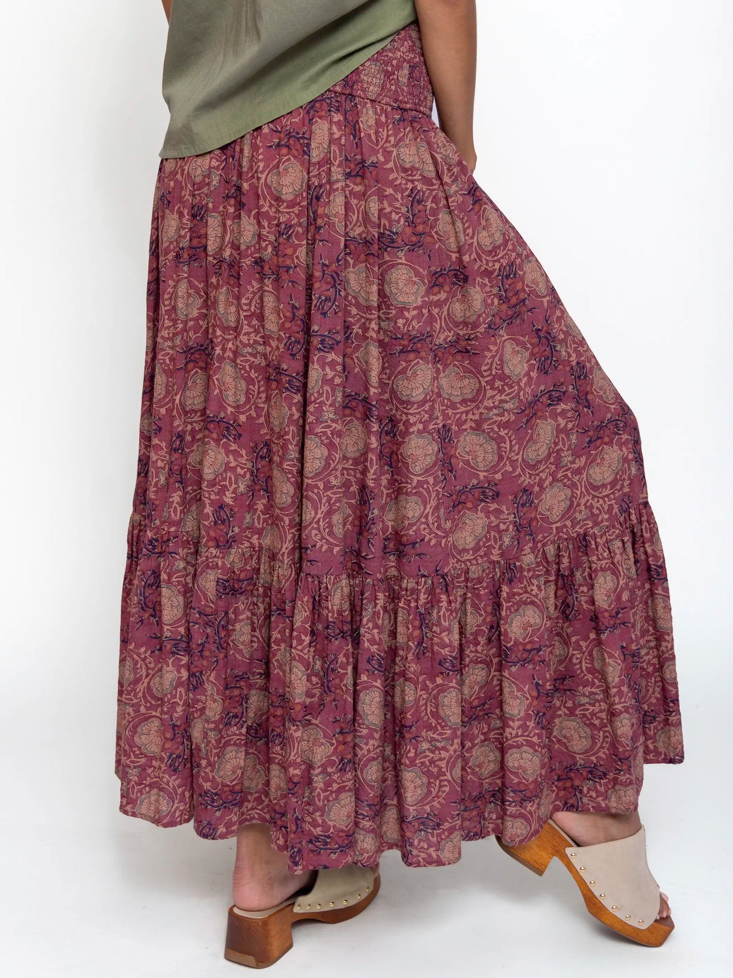 Flora Convertible Maxi Skirt - Mauve India Vines