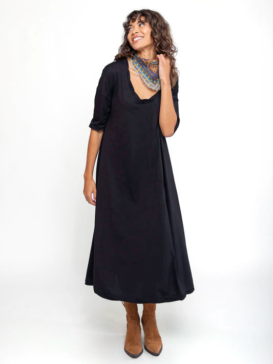 All Day Cotton Tee Dress - Black