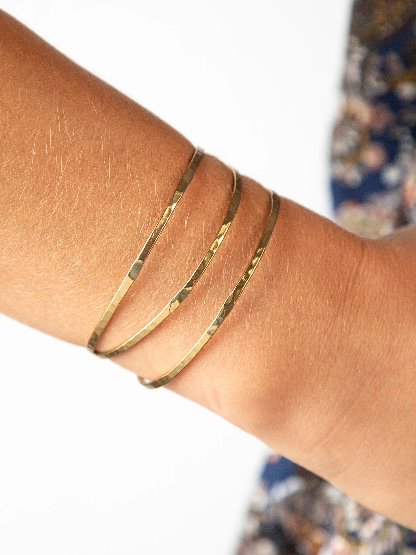 Gold Hammered Cuff