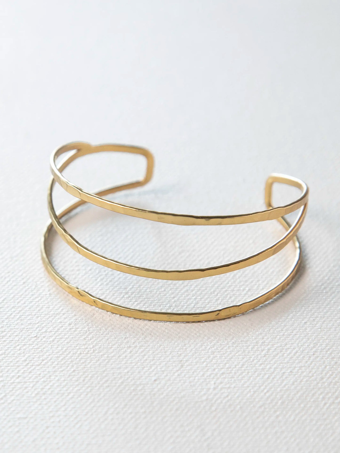 Gold Hammered Cuff