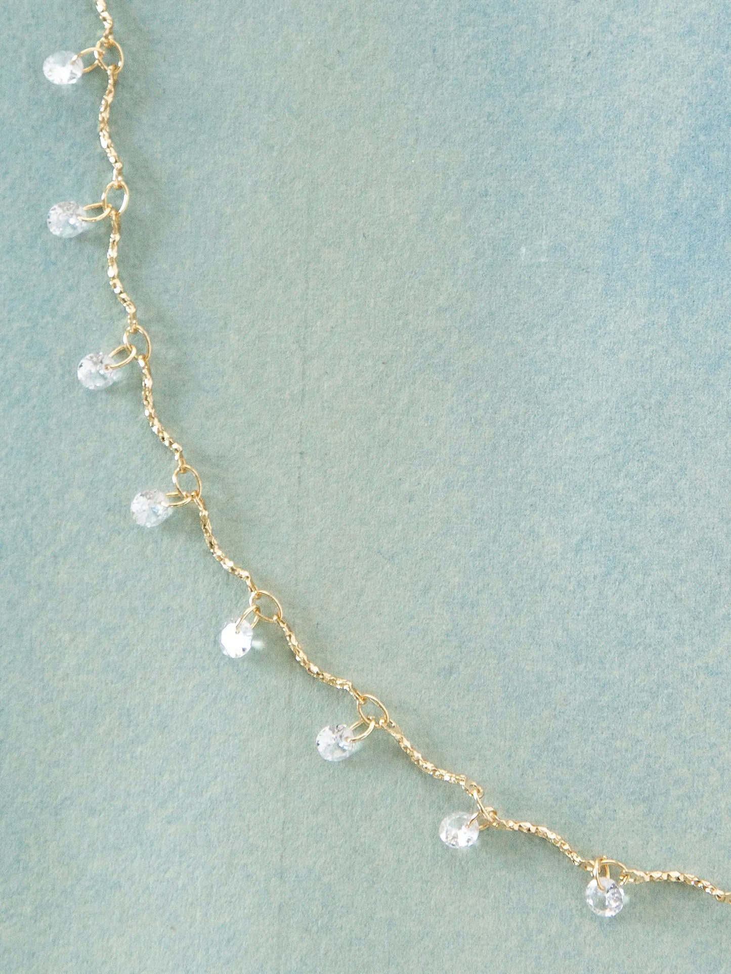 Dainty Jewel Necklace - Gold & Crystal