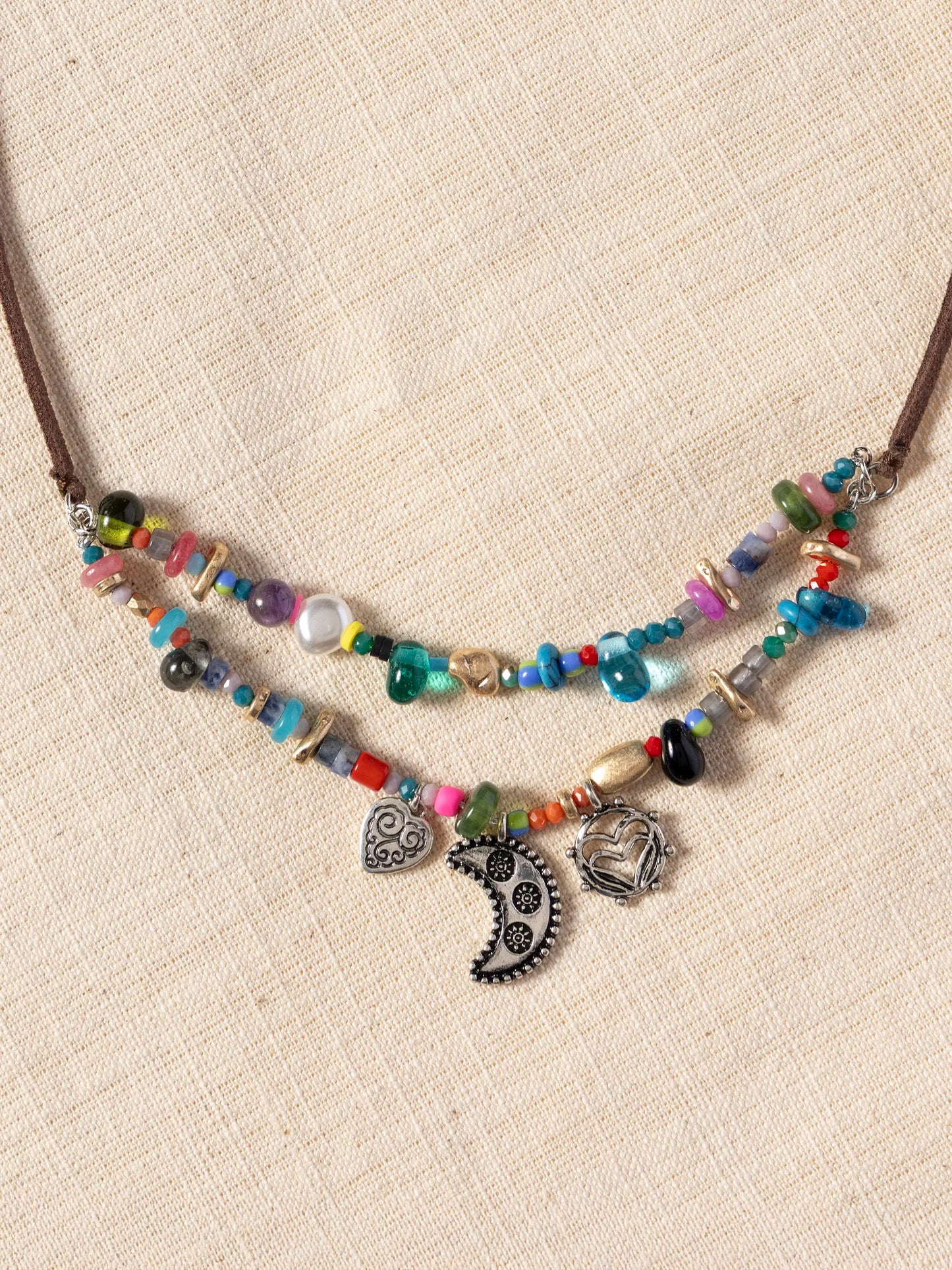 Boho Charm Leather Necklace