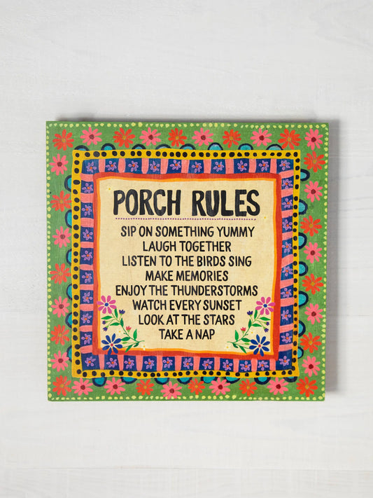 Porch Sign - Porch Rules