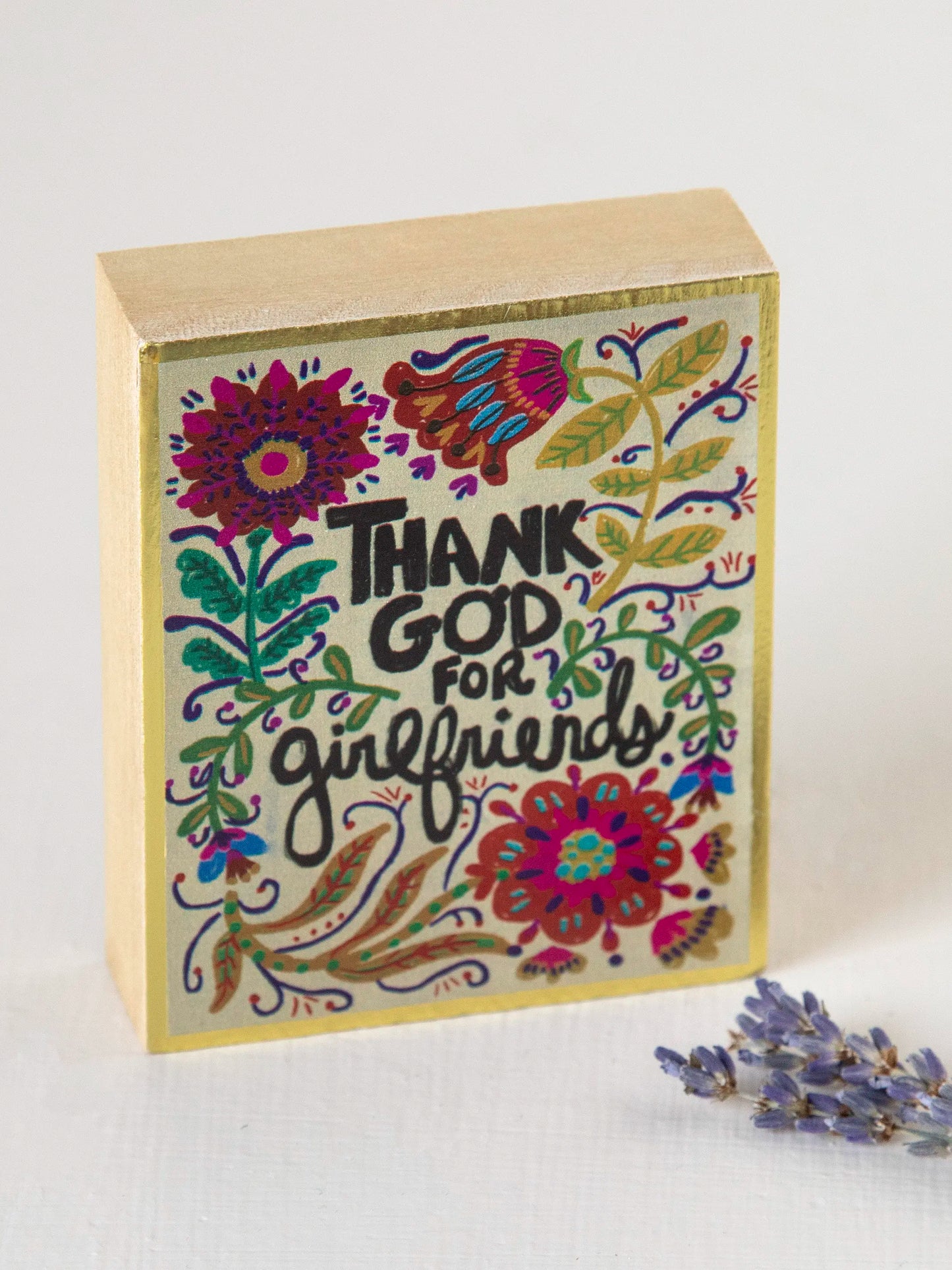 Tiny Block Keepsake - Thank God For Girlfriends