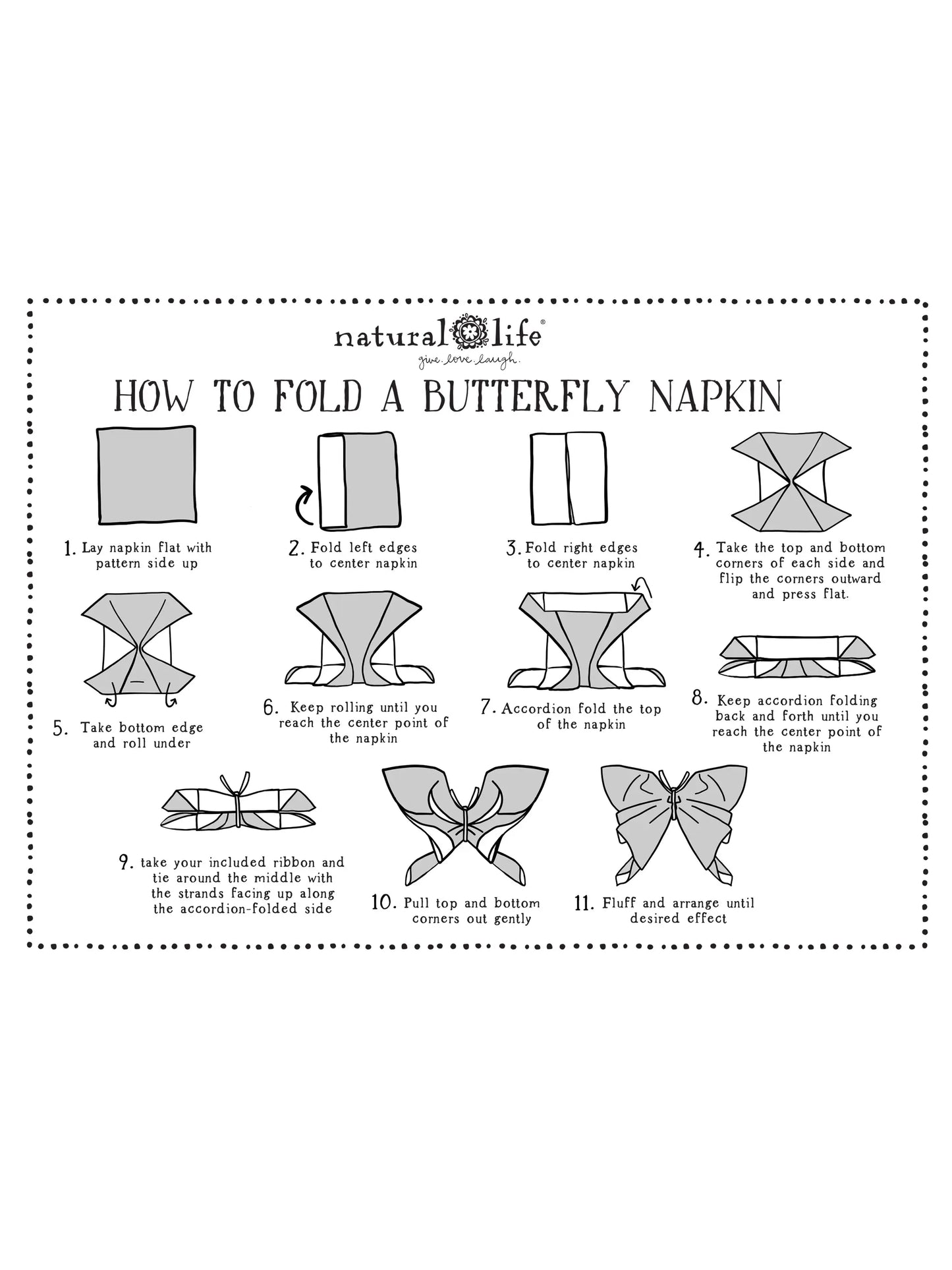 Bohemian Bungalow Napkins, Set of 4 - Blue Borders