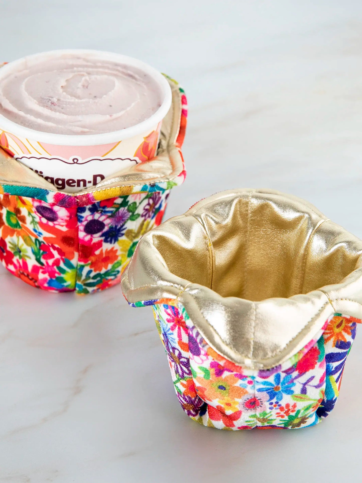 Ice Cream Cozy - Bright Floral Garden