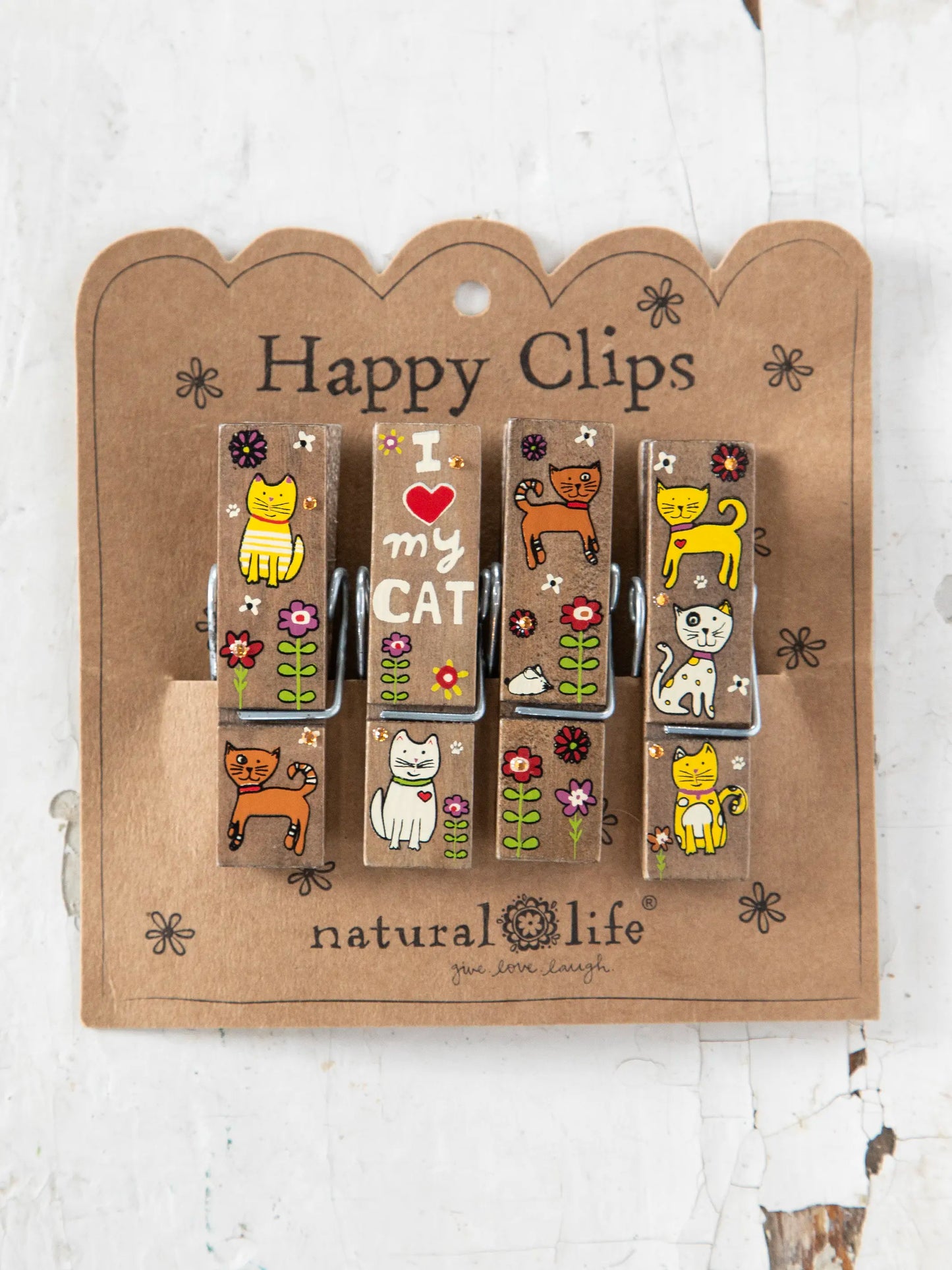 Happy Clips, Set of 4 - Heart My Cat