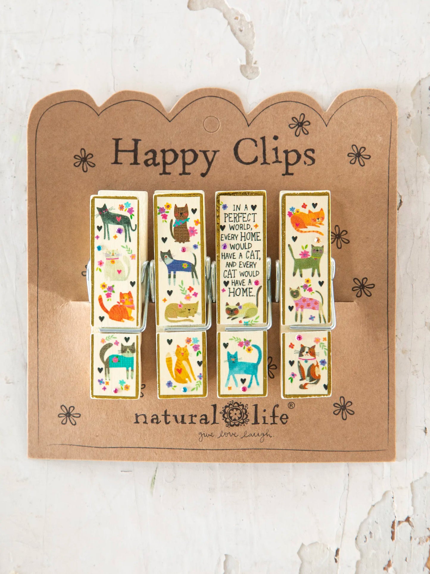 Happy Clips, Set of 4 - Every Cat Has A Home