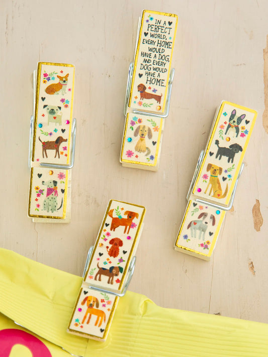Happy Clips, Set of 4 - Every Dog Has A Home