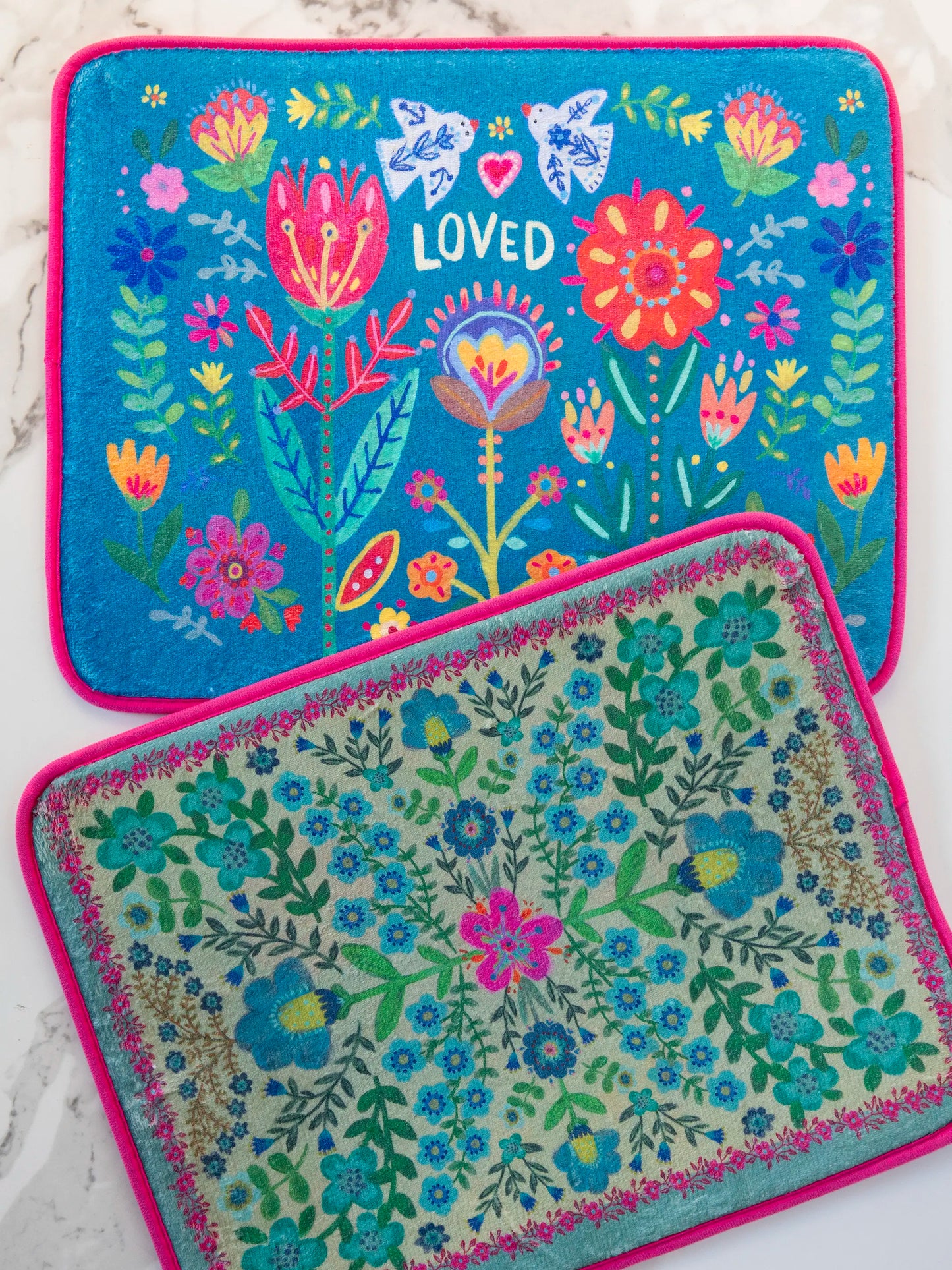 Reversible Dish Drying Mat - Loved