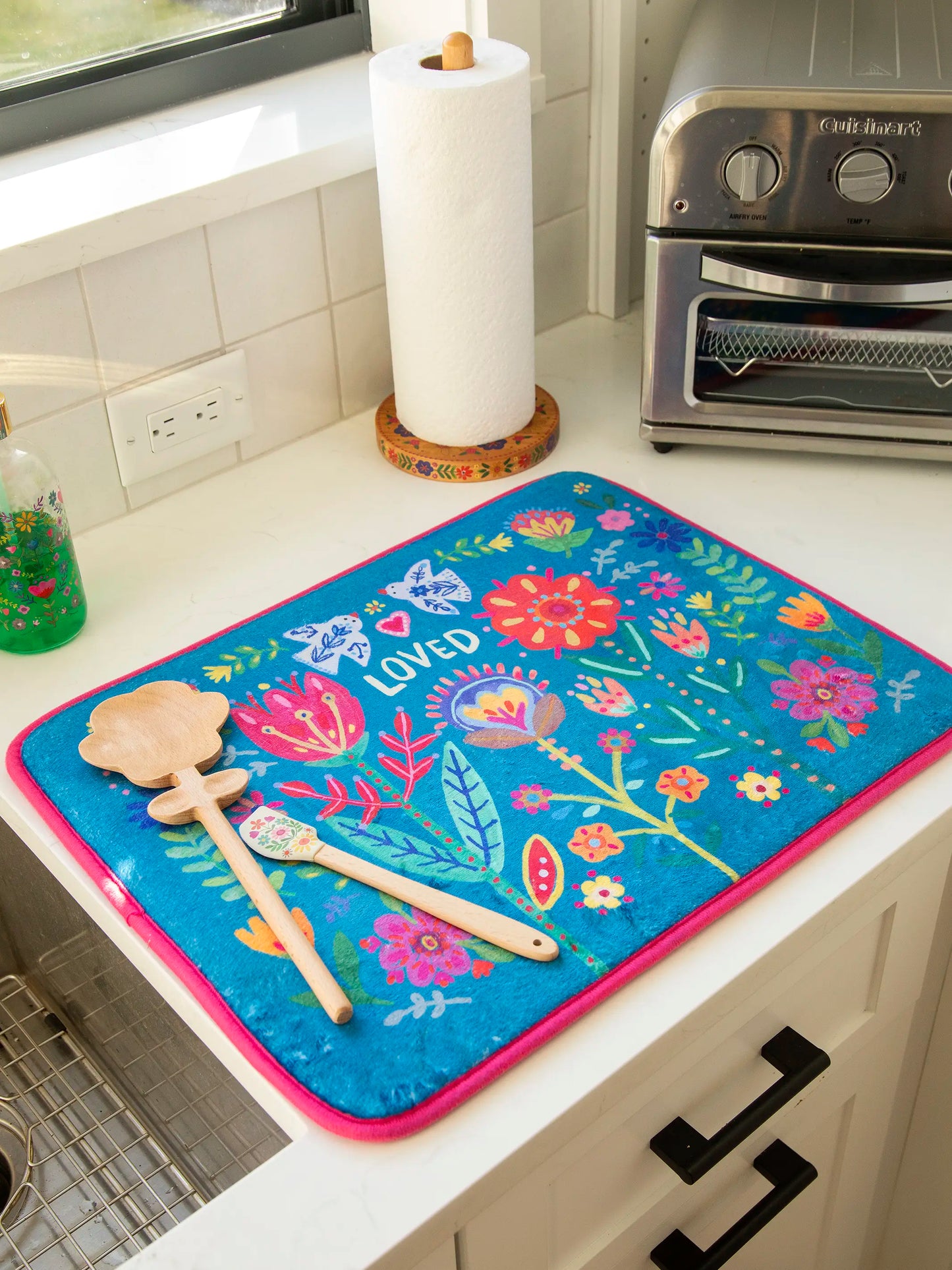 Reversible Dish Drying Mat - Loved