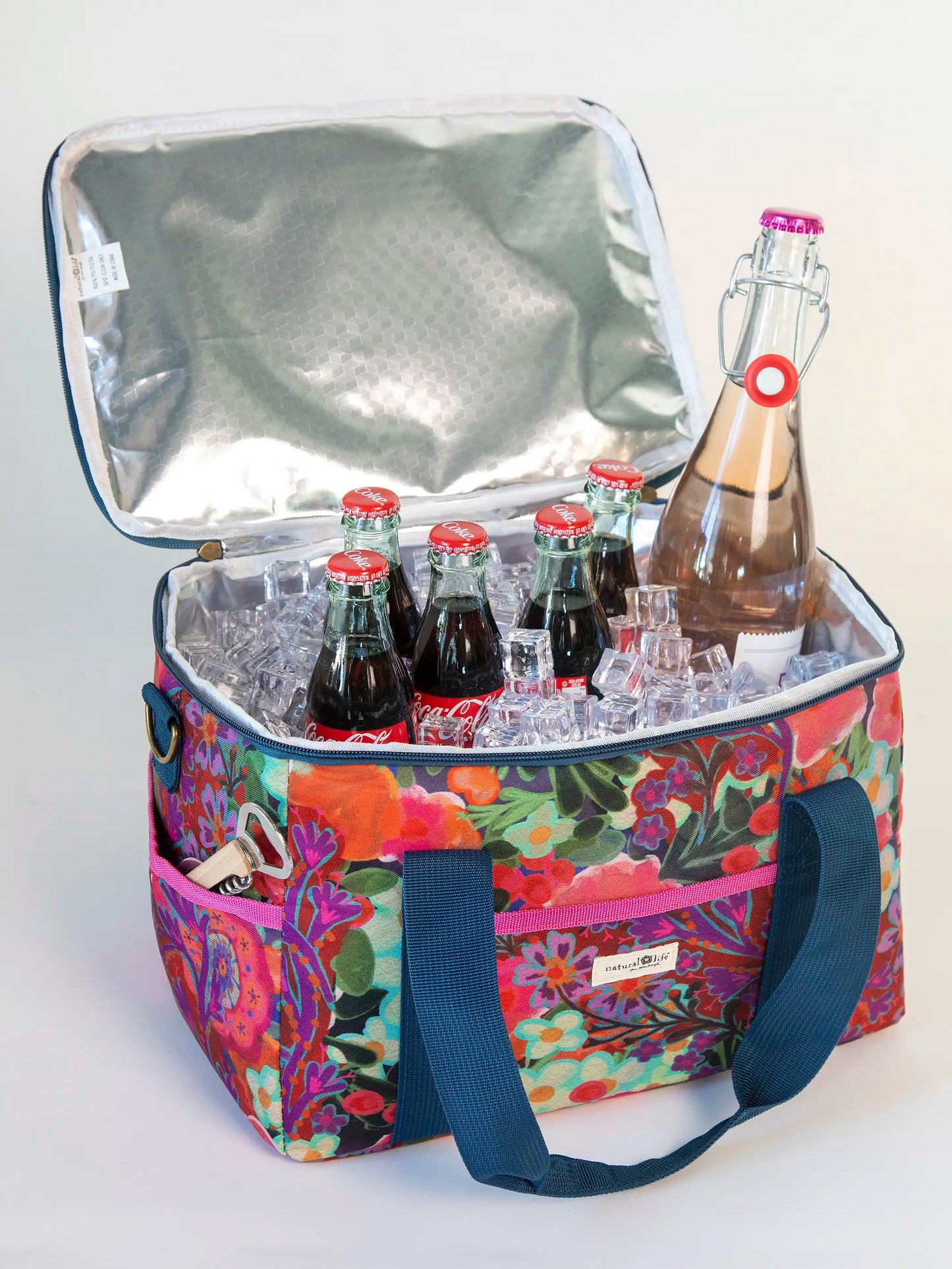 Cooler Tote - Pink Painted Garden