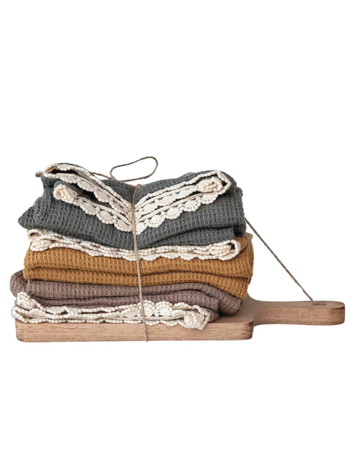 Cotton Tea Towel & Cheese Board Set