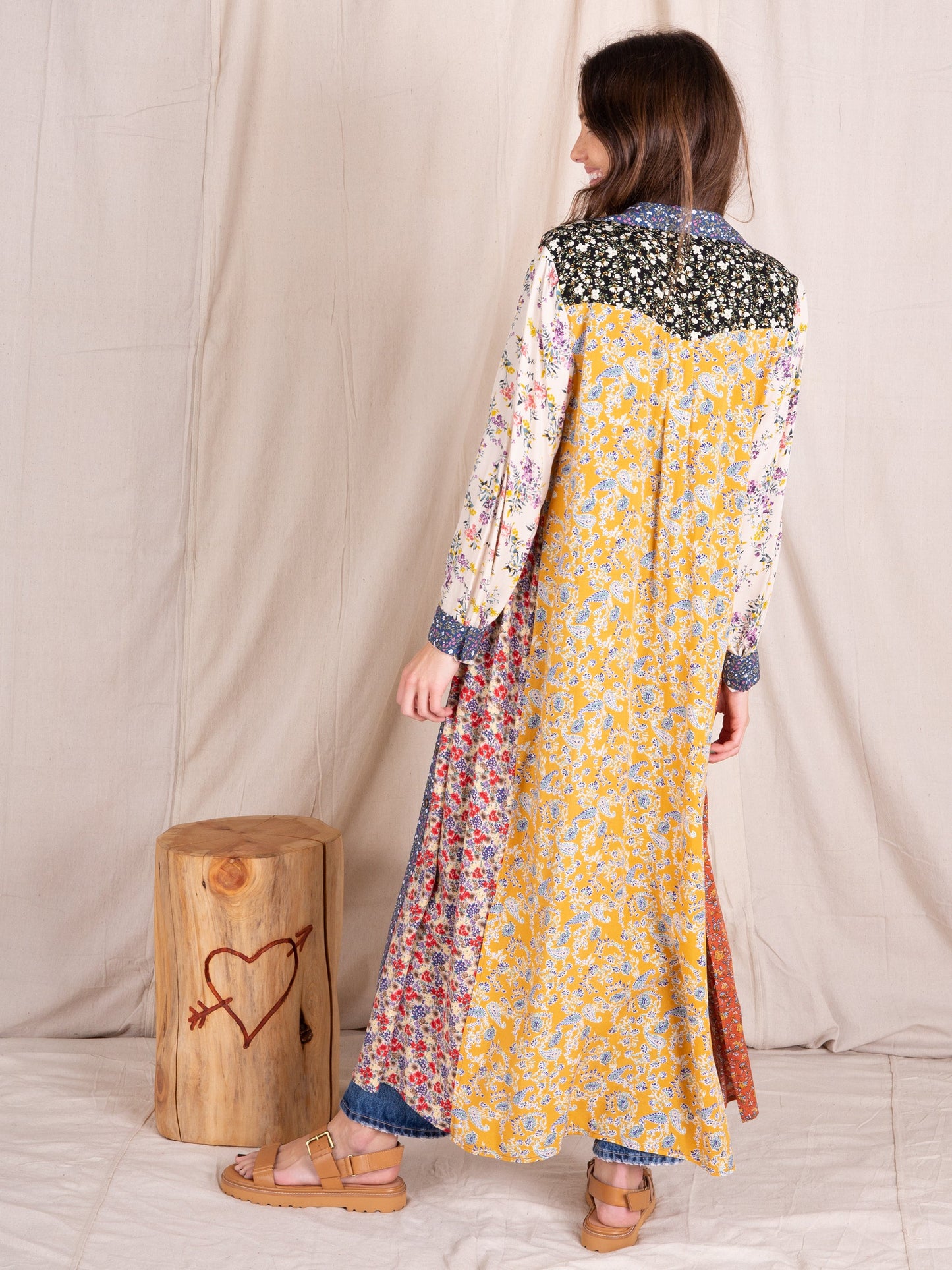 Esme Shirt Dress - Rust Mixed Floral