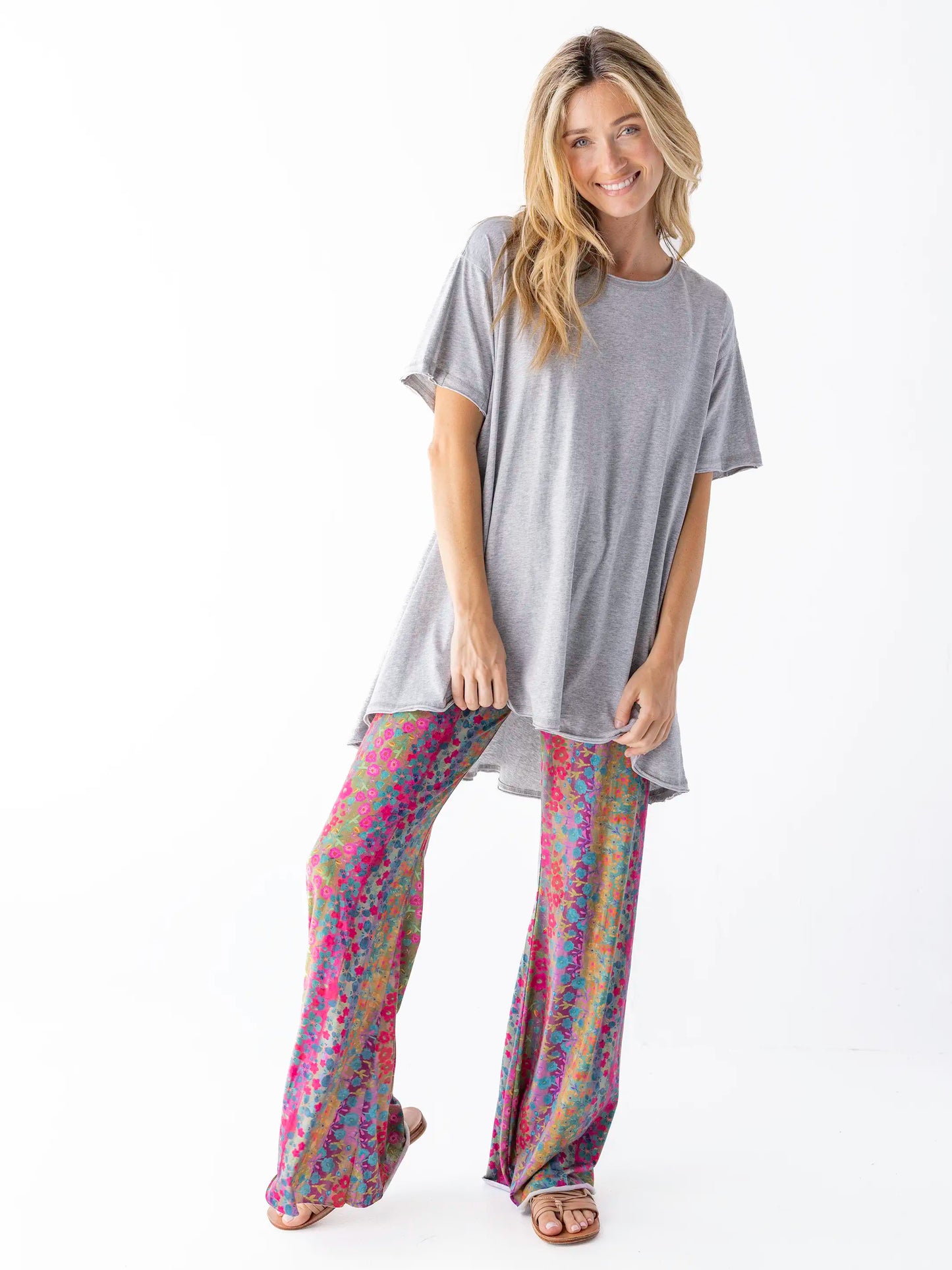 Blake Oversized Cotton Tee - Heather Grey