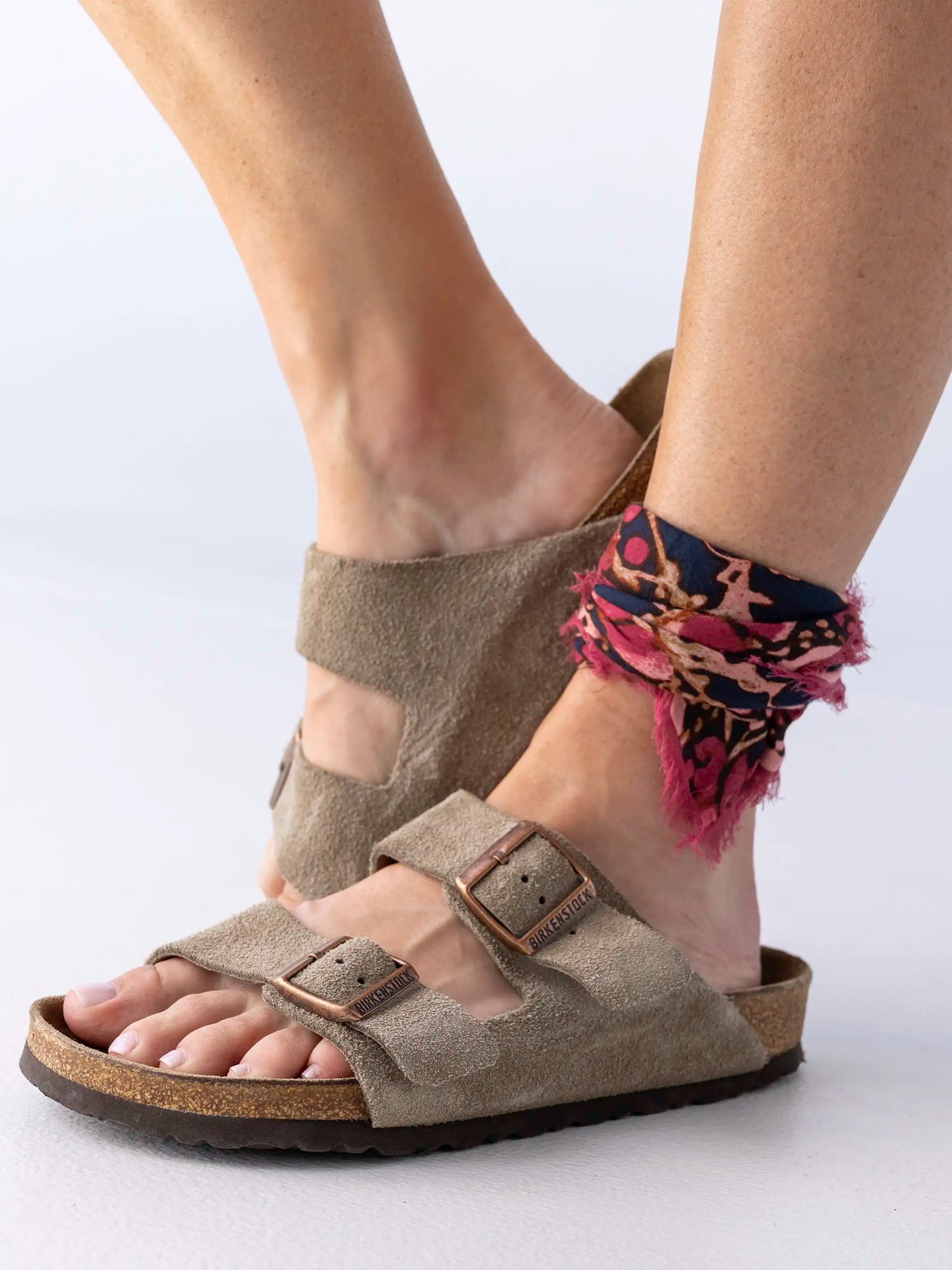 Printed Cotton Bandana - Navy