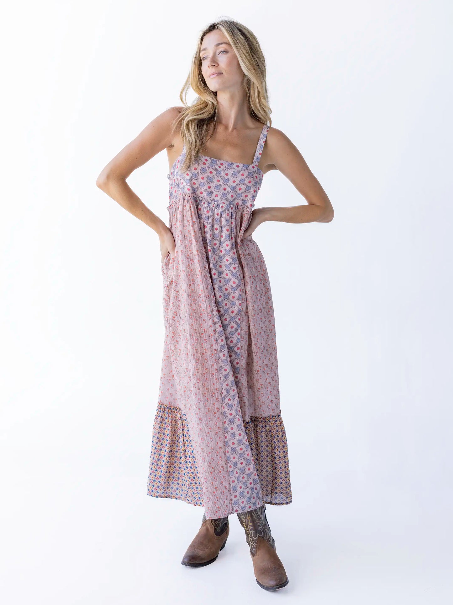 Jenny Cotton Maxi Dress - Wildflower Wonder
