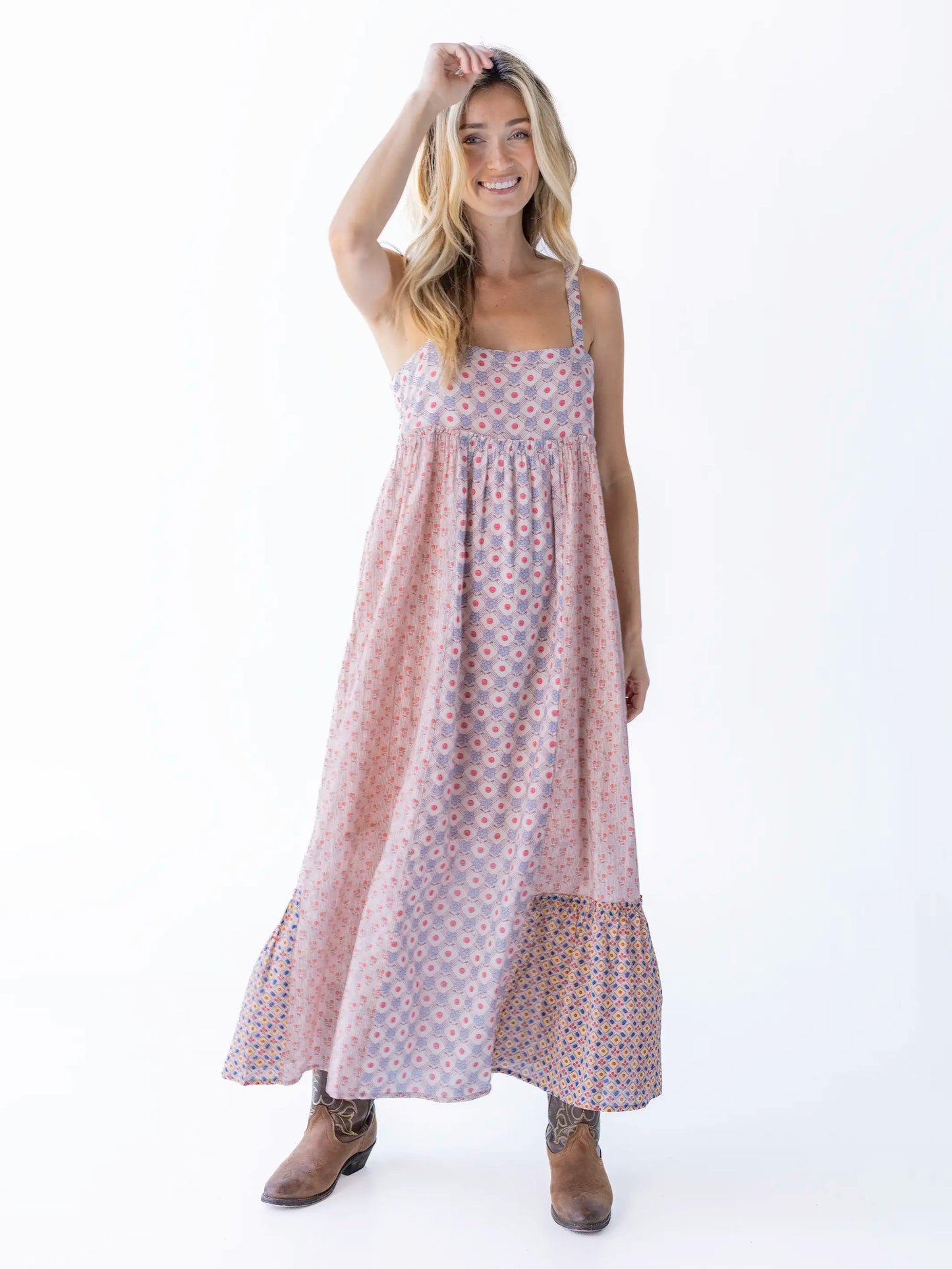 Jenny Cotton Maxi Dress - Wildflower Wonder