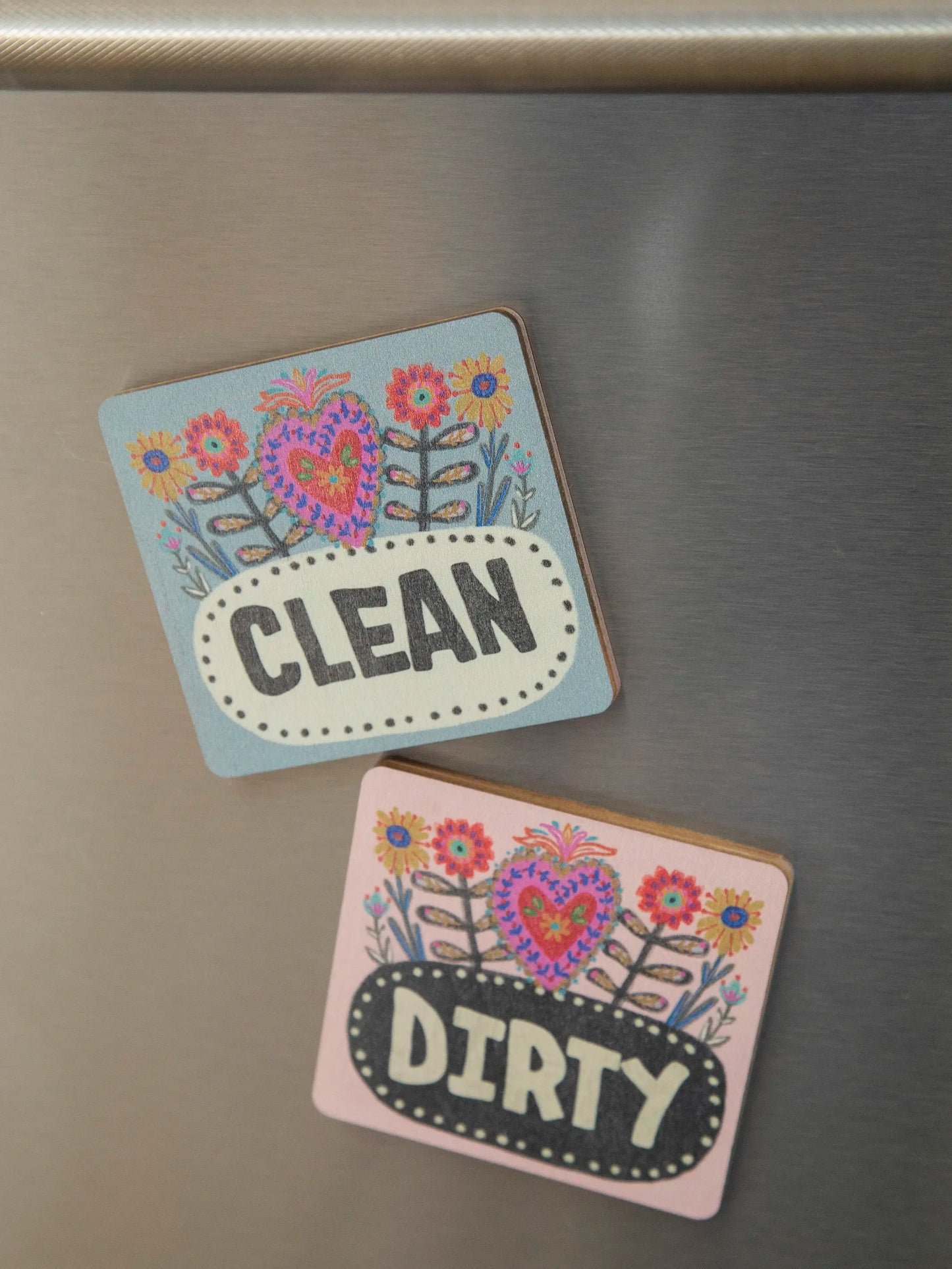 Double-sided Dishwasher Magnet - Heart