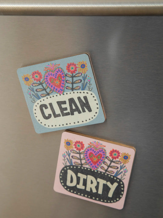 Double-sided Dishwasher Magnet - Heart