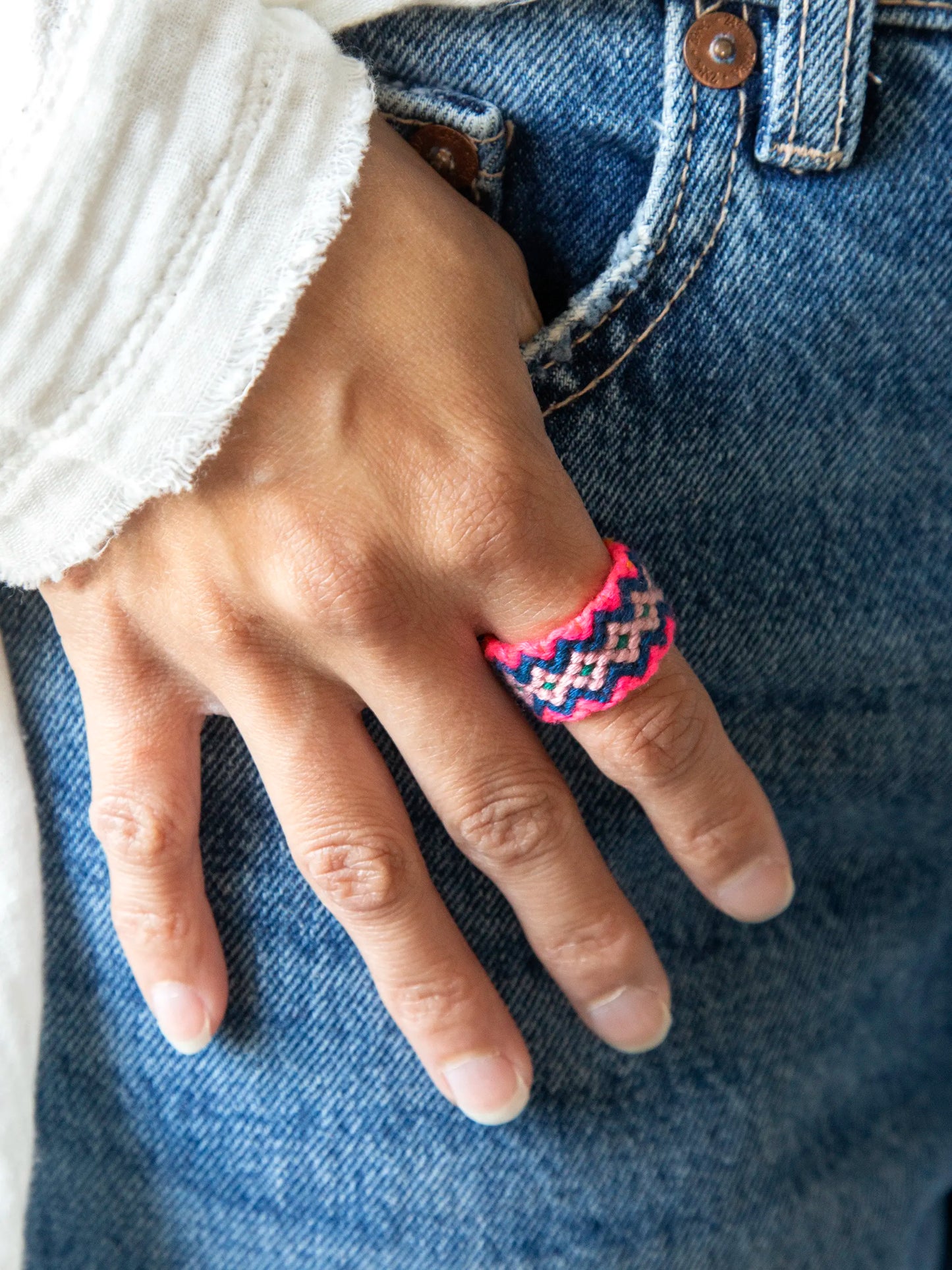 Sandal Rings, Set of 2 - Pink