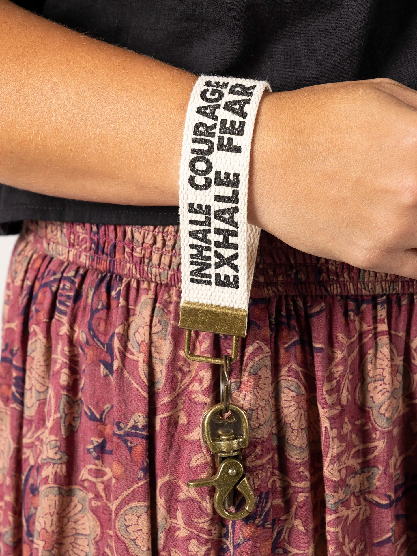 Canvas Key Chain - Inhale Courage