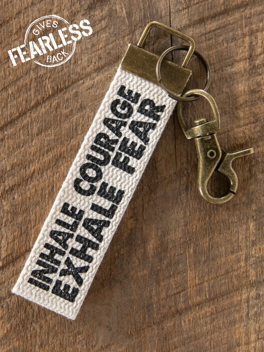 Canvas Key Chain - Inhale Courage