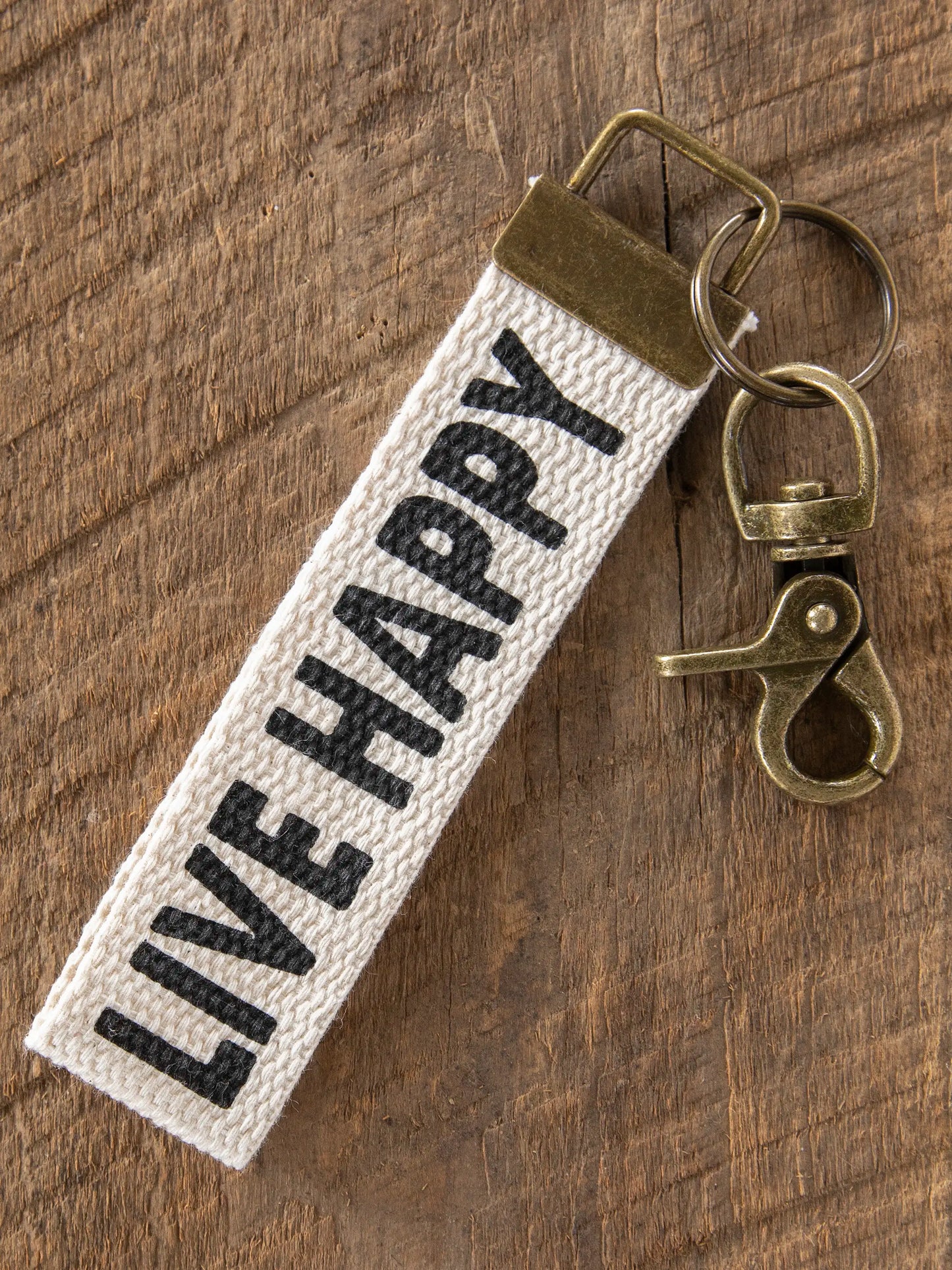 Canvas Key Chain - Live Happy